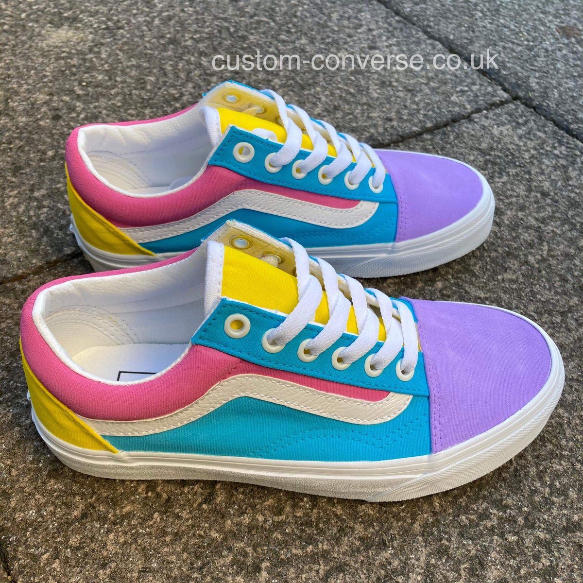 80s Retro Summer Colourway Custom Vans