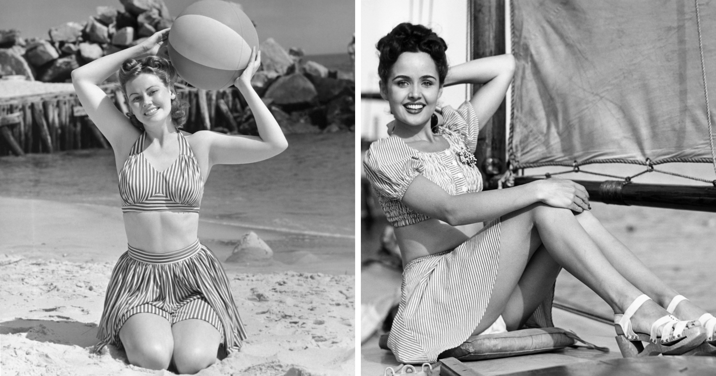 1950s two piece swimsuits