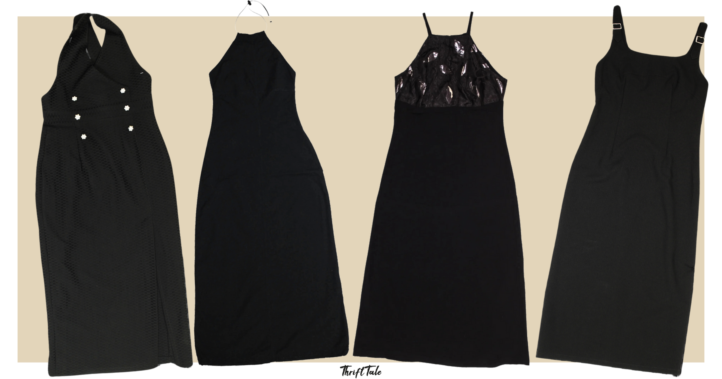 90s long black dresses