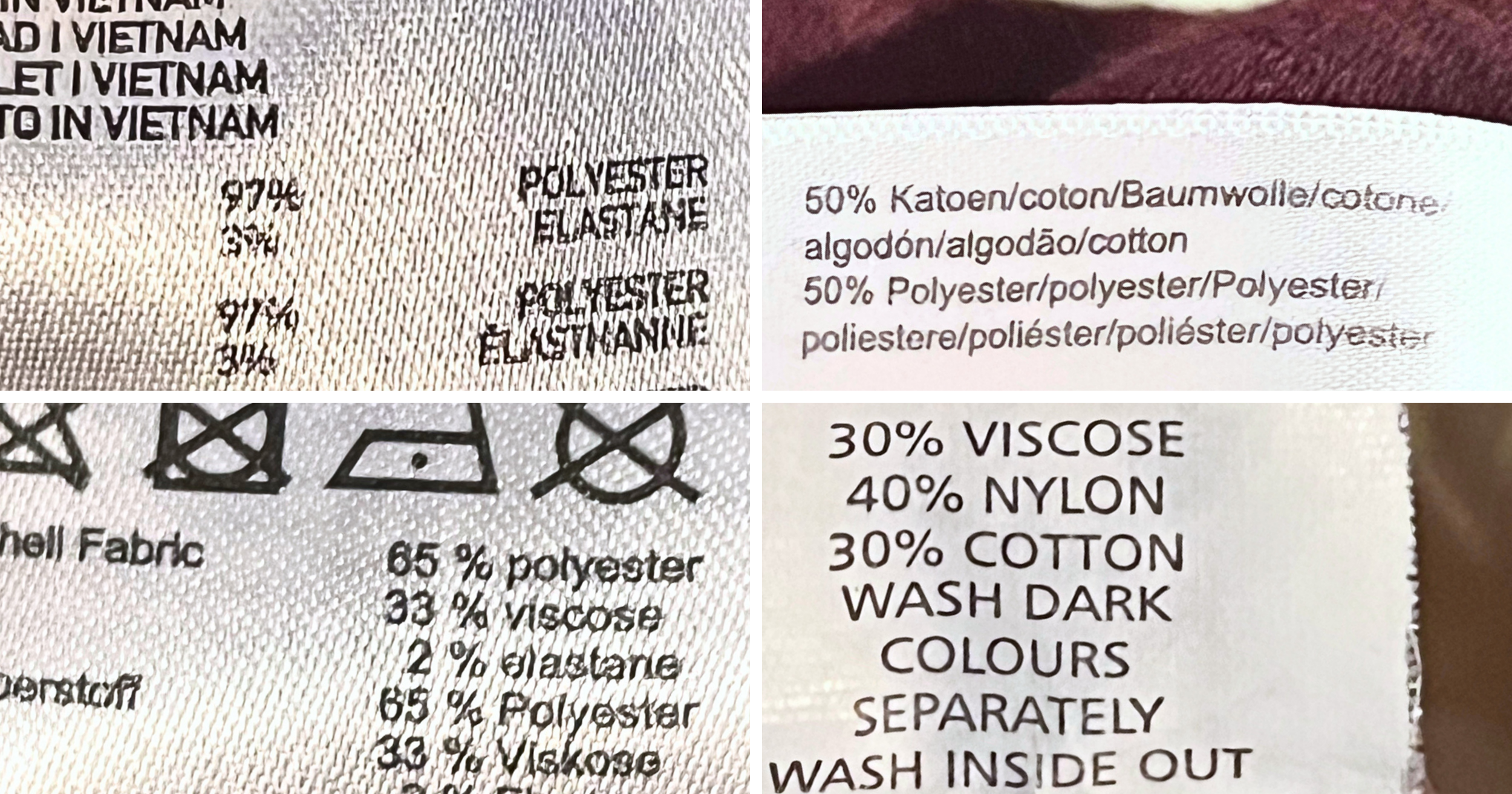 fabric blend labels