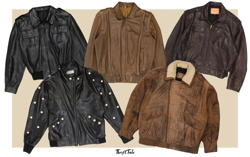 Vintage leather bomber jackets