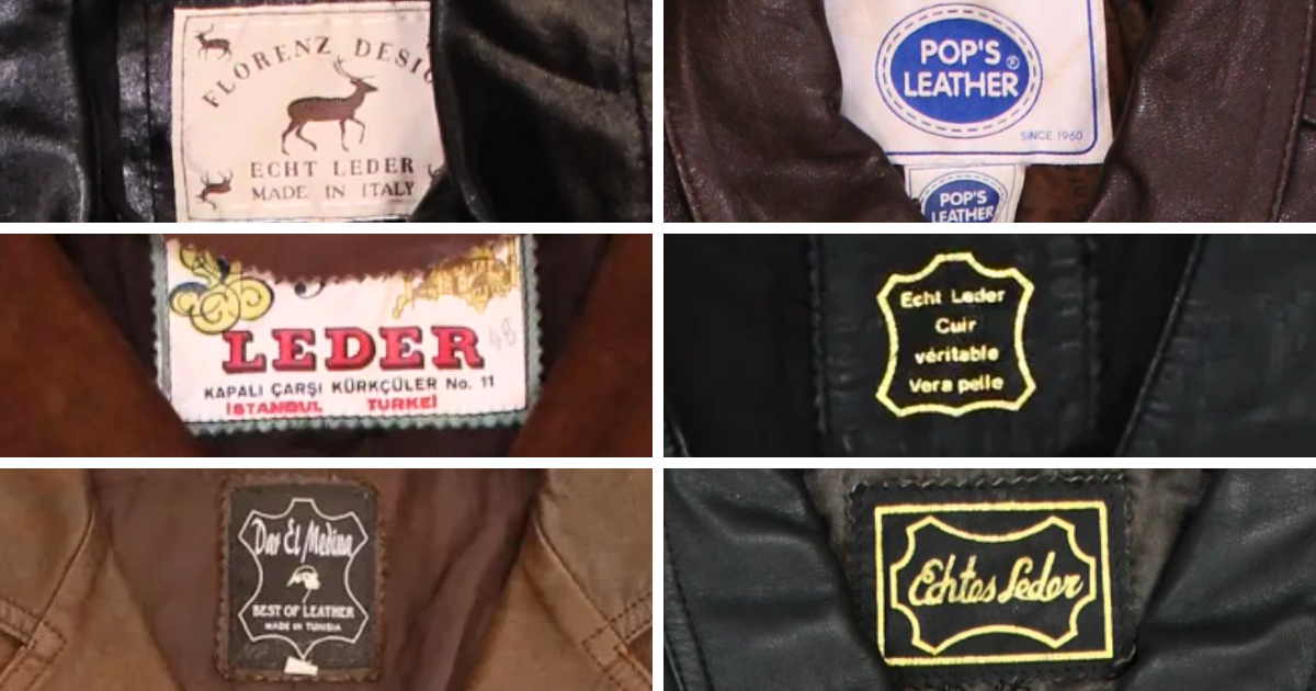 Vintage leather labels