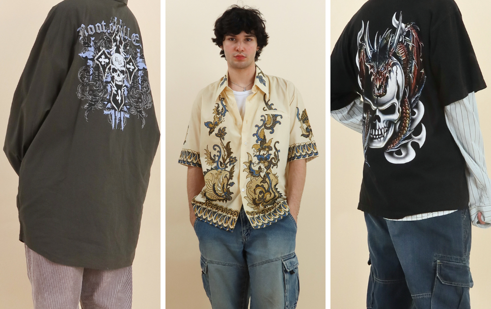Y2K men's tattoo inspired clothes