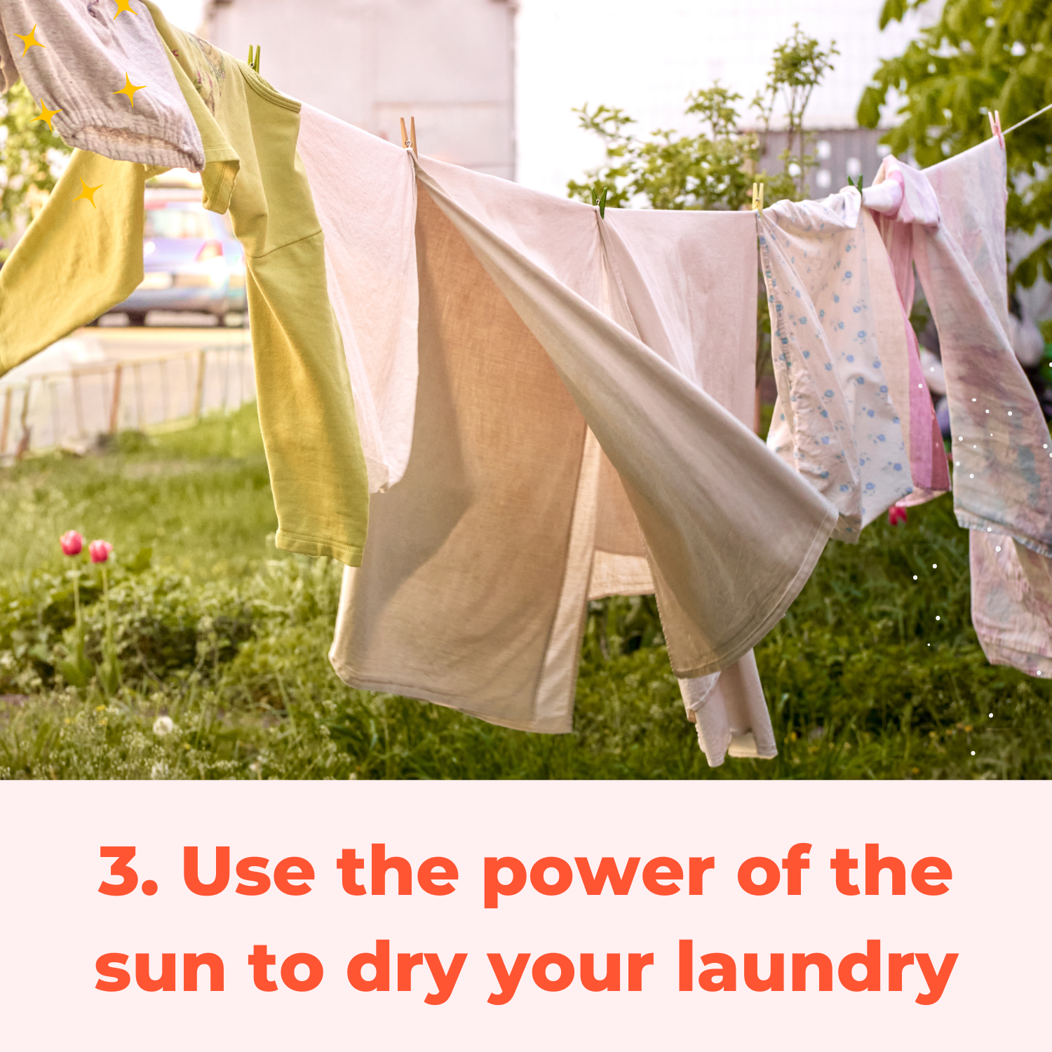 laundry hanging on a clothesline