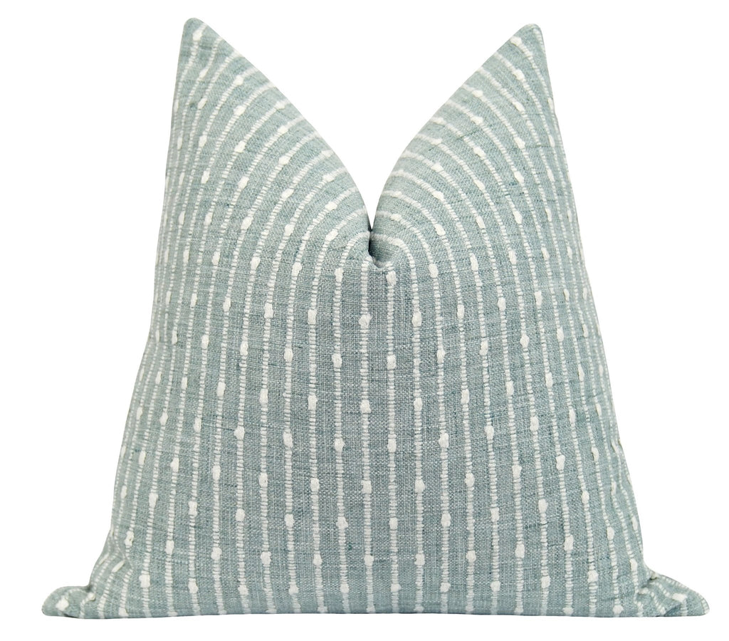 Aberdeen Aloe Green Stripe Pillow Land of Pillows