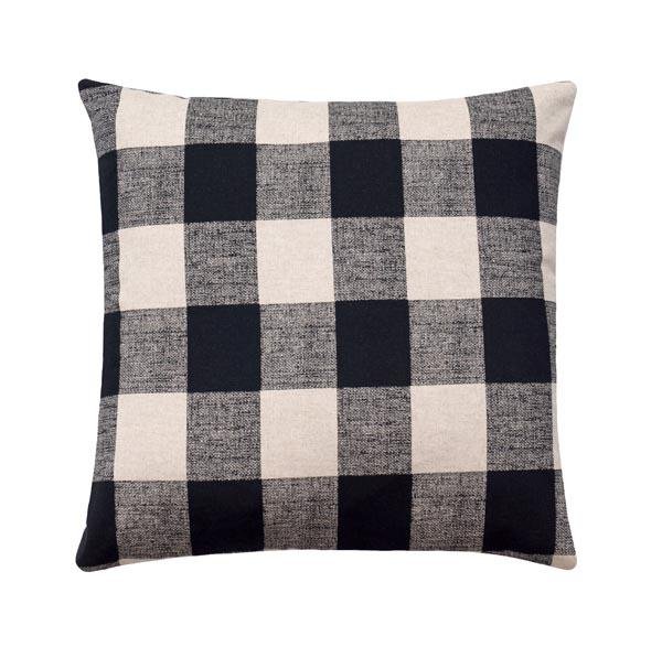 black buffalo plaid pillows