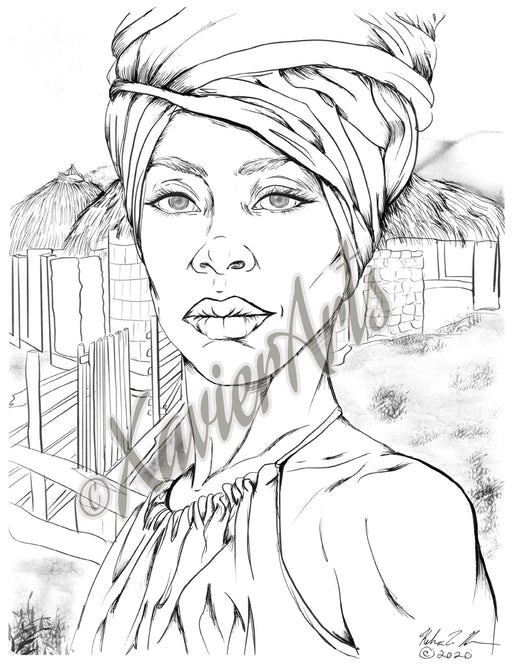 african american girl coloring pages