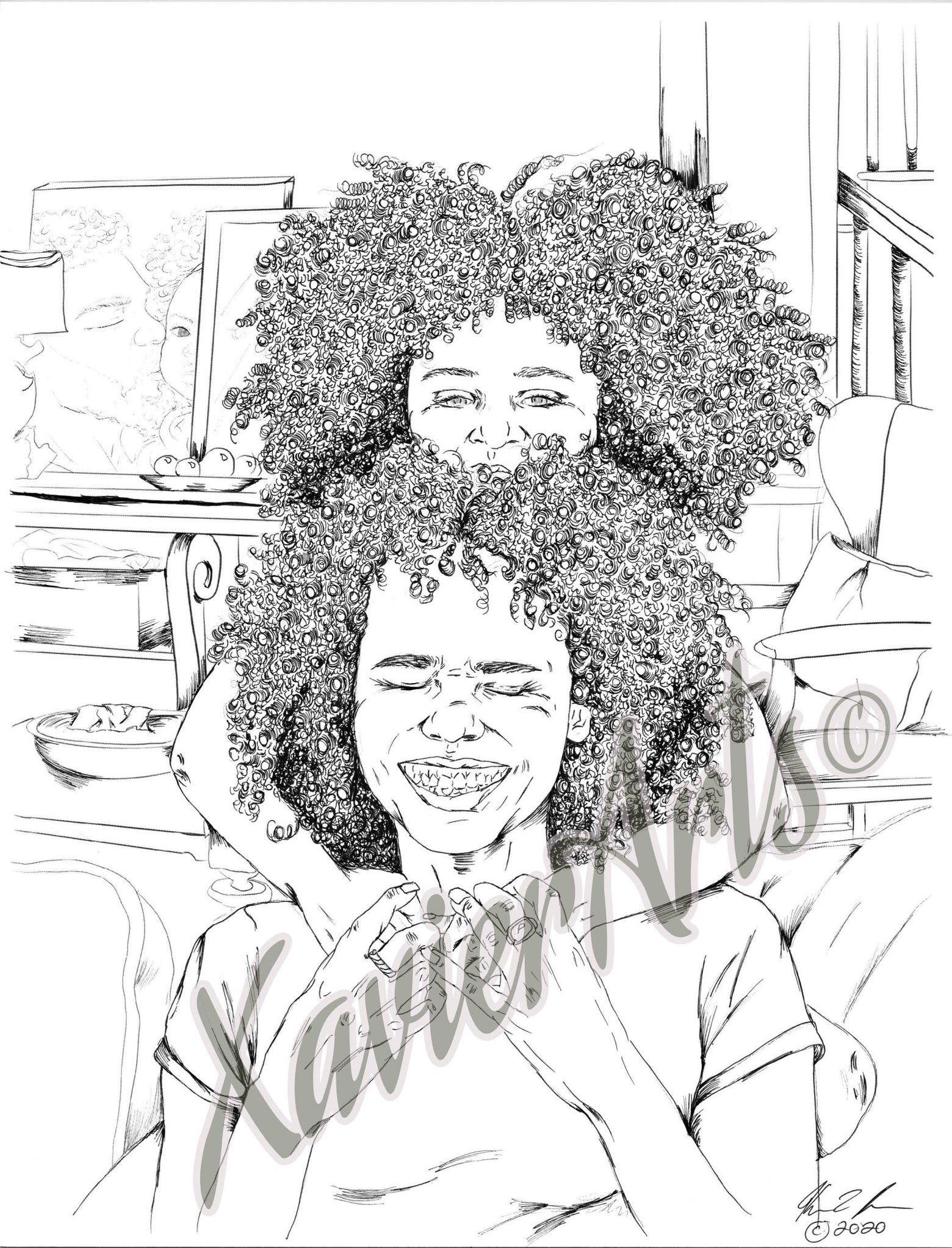 beautiful-black-women-printable-coloring-book-xavierarts