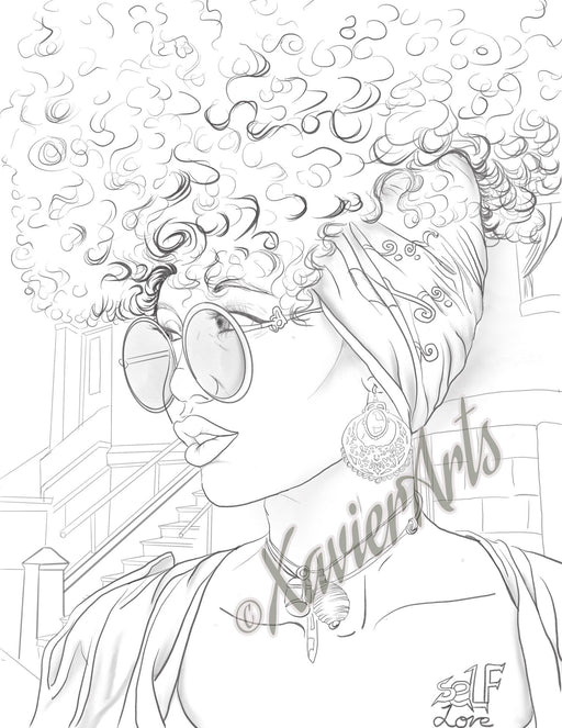 Beautiful Black Girl Coloring Book For Adults 50 Pages: of African  American, Natural Hair Style, Black Women, Relaxing Coloring Pages For  Adults & Teens To Color by Aatia Creations