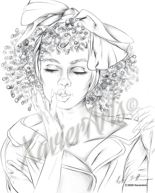 Black girl coloring pages for adults