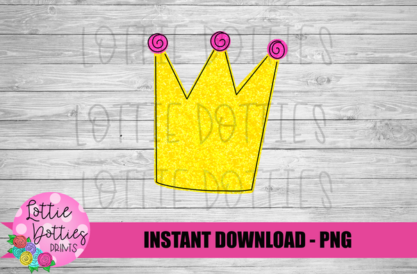 Crown - PNG - Princess -Sublimation - Digital Download – Lottie Dotties LLC