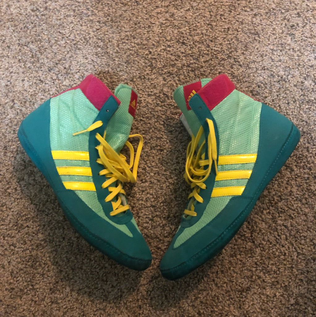 Teal Adidas Combat Speed 4s 