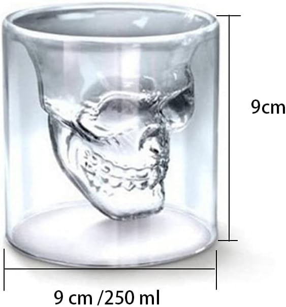 Skull Glass | 250ml | Floating Skull | BBQ Halloween Party