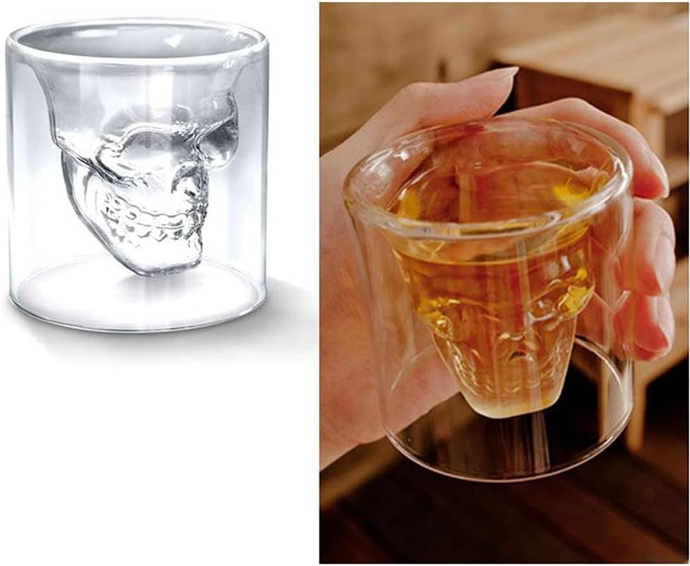 Skull Glass | 250ml | Floating Skull | BBQ Halloween Party