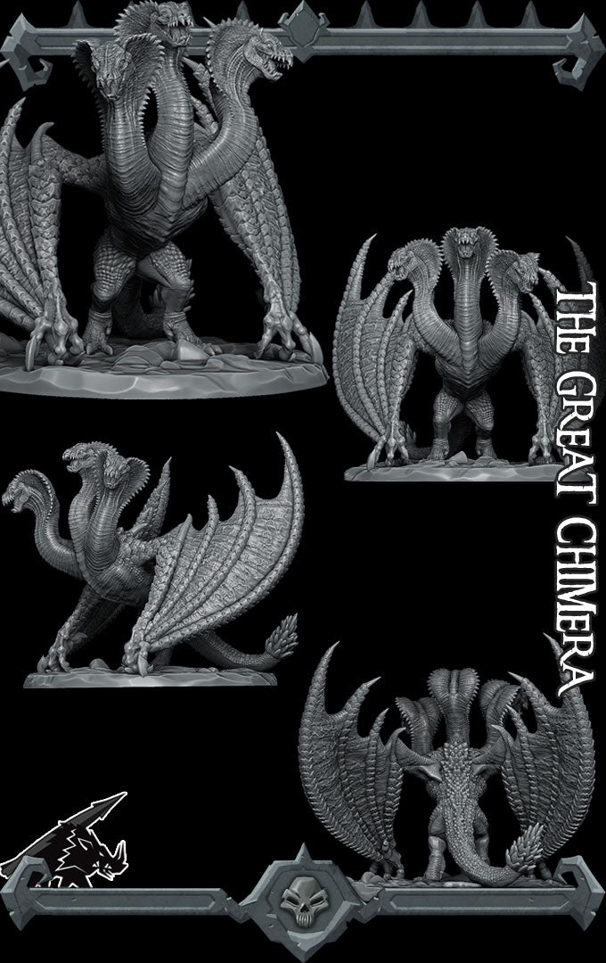 THE GREAT CHIMERA - Miniature | Dungeons and dragons | Cthulhu | Pathfinder | War Gaming