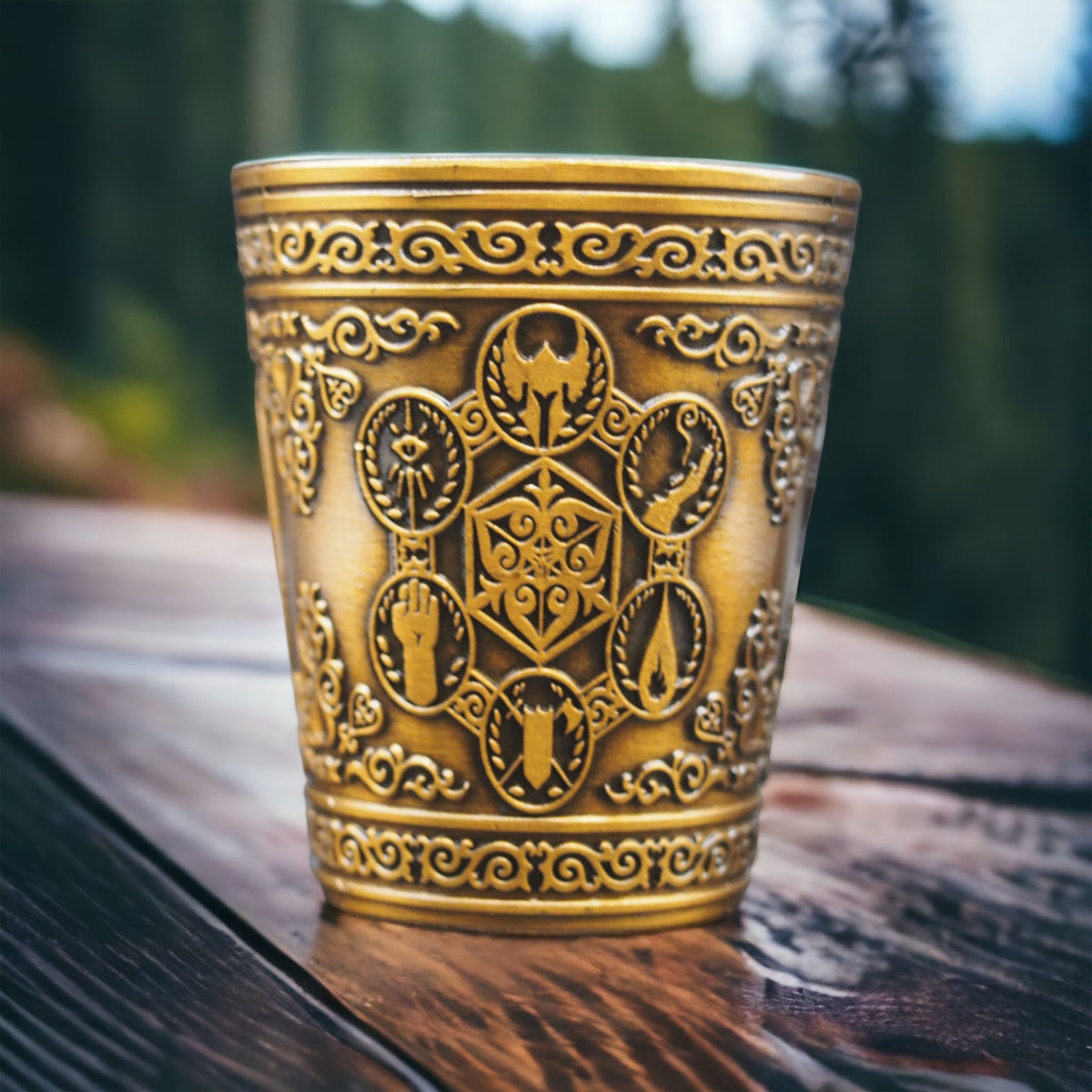 Dungeons and Dragons Themed Metal Shot Glasses (Set of 2)