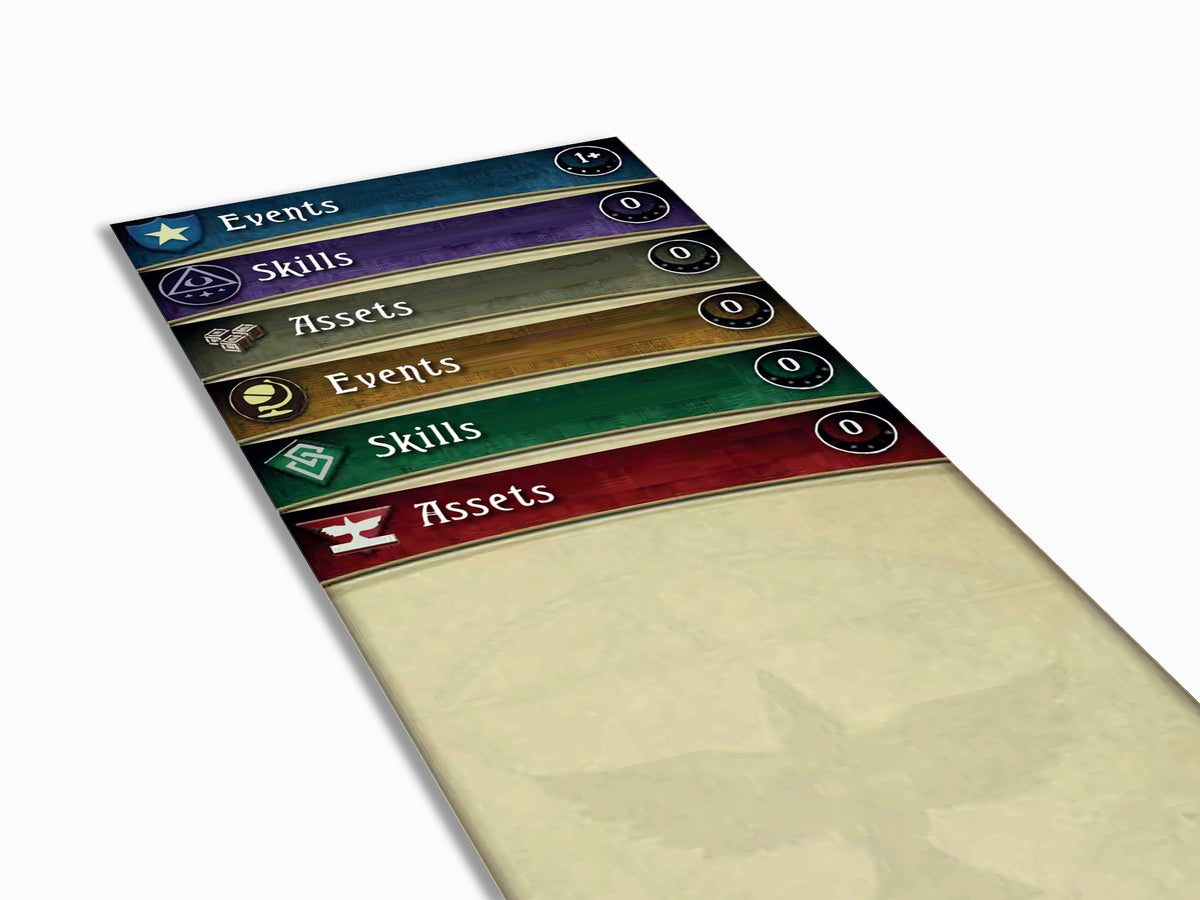 Assets, Events, Skills Expansion Dividers - Arkham Horror LCG Deck Box Dividers