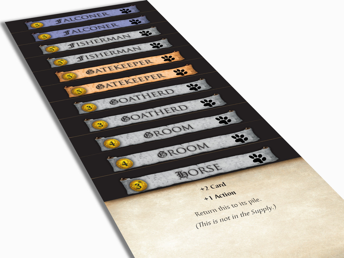 Dominion - MENAGERIE - Game Card Dividers - High Quality Printed Cards