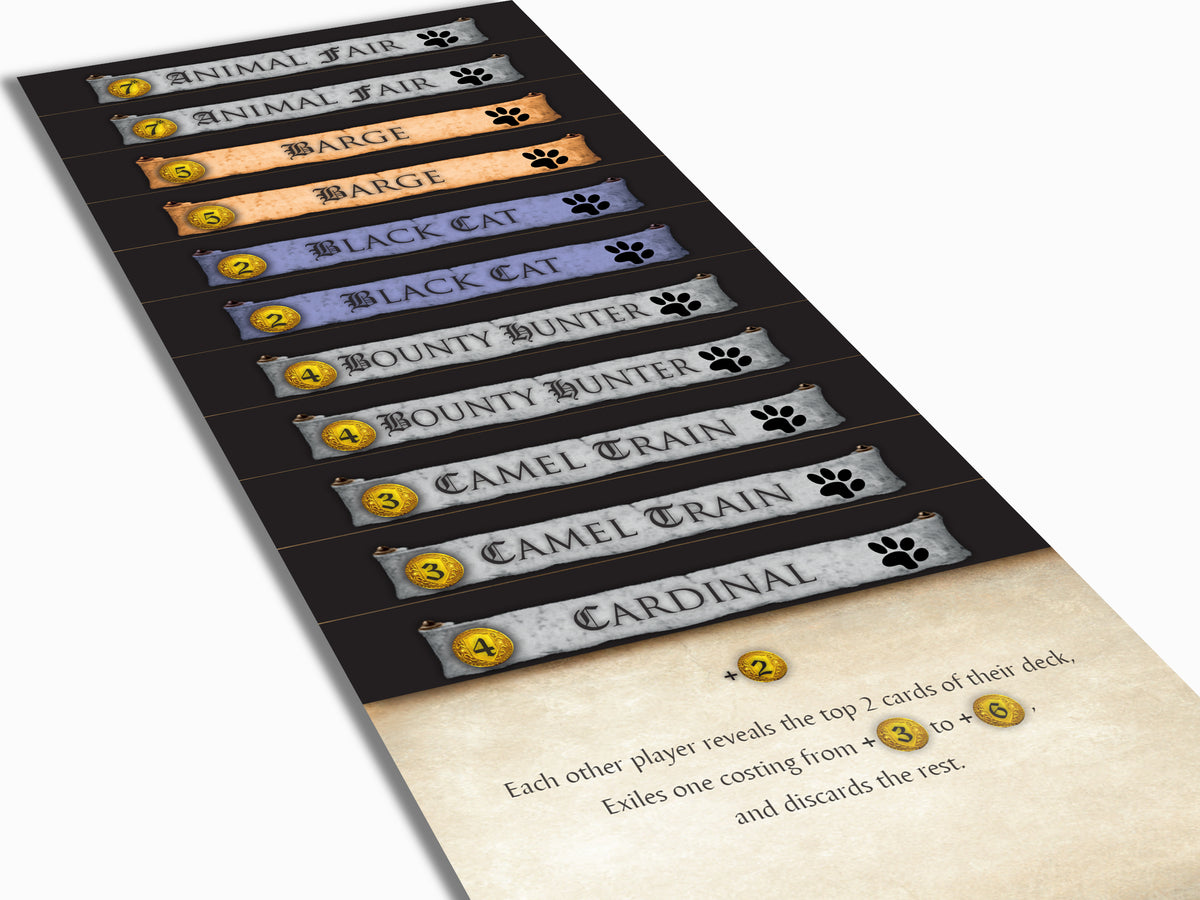 Dominion - MENAGERIE - Game Card Dividers - High Quality Printed Cards