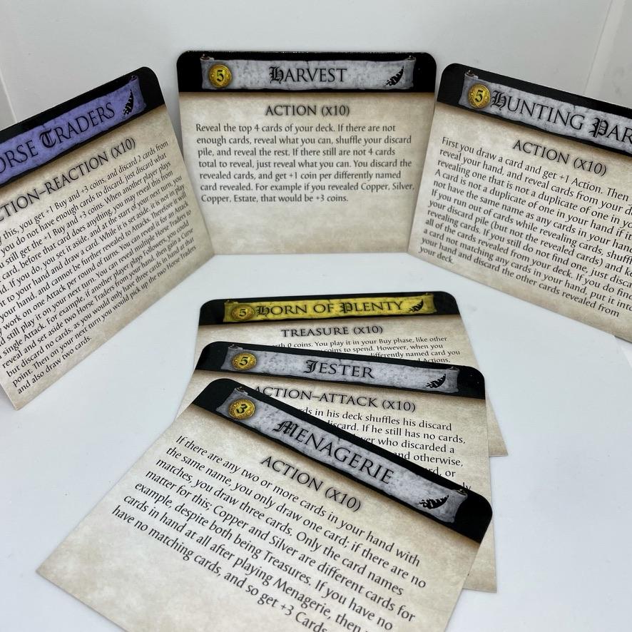 Dominion - PROSPERITY - Game Card Dividers - High Quality Printed Cards