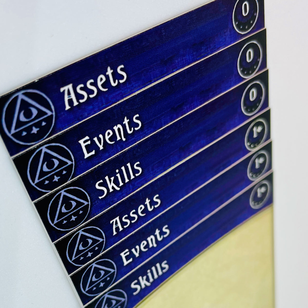 Assets, Events, Skills Expansion Dividers - Arkham Horror LCG Deck Box Dividers