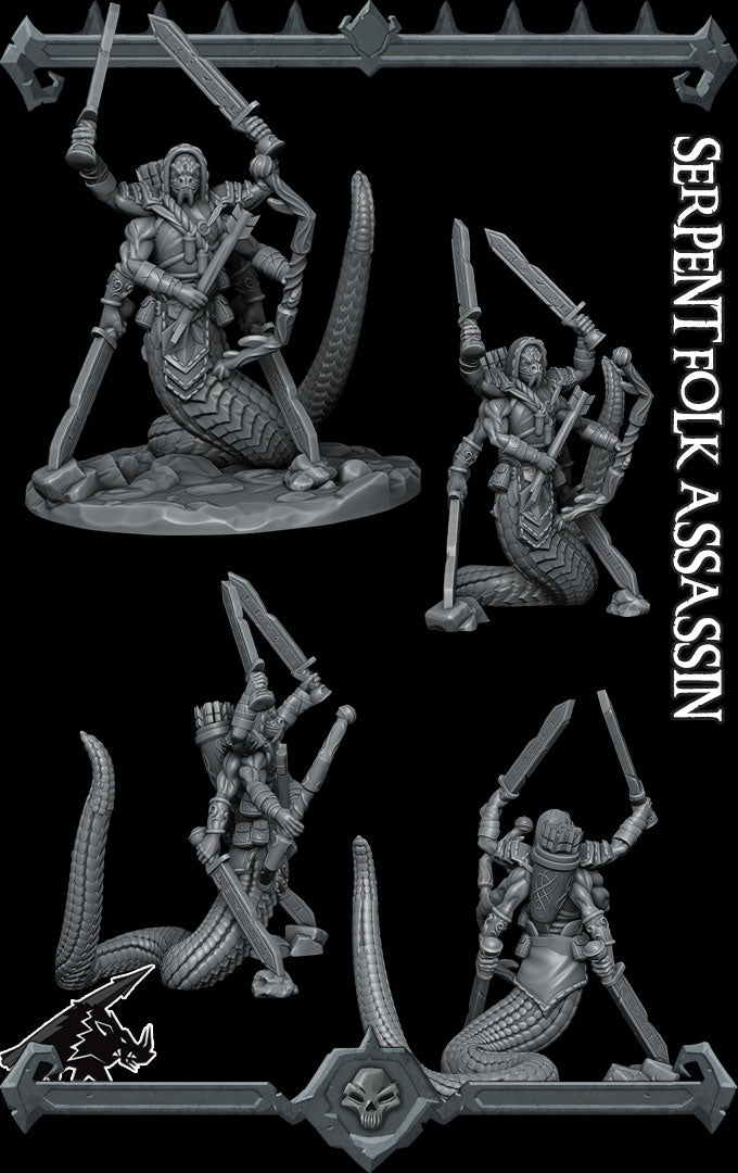 SERPENT FOLK ASSASSIN - Miniature | Dungeons and Dragons | Pathfinder | War Gaming