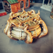 Steampunk Cthulhu Mechanical Token Box with a twist lock by Digital Taxidermy