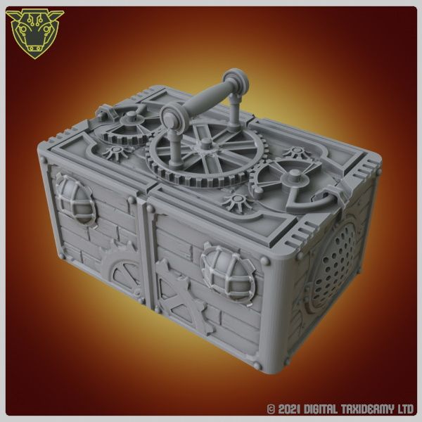 Steampunk Mechanical Deck Box with a twist lock by Digital Taxidermy