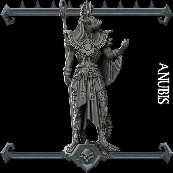 ANUBIS - Miniature | All Sizes | Dungeons and Dragons | Pathfinder | War Gaming