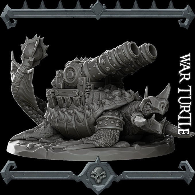 WAR TURTLE - Epic miniature | Many Size Options |Dungeons and dragons | Cthulhu| Pathfinder | War Gaming