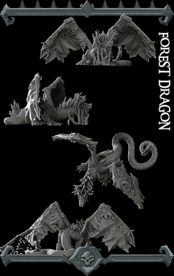 FOREST DRAGON - EPIC Sized Statue | Dungeons and dragons | Cthulhu| Pathfinder | War Gaming