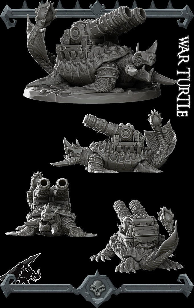WAR TURTLE - Epic miniature | Many Size Options |Dungeons and dragons | Cthulhu| Pathfinder | War Gaming