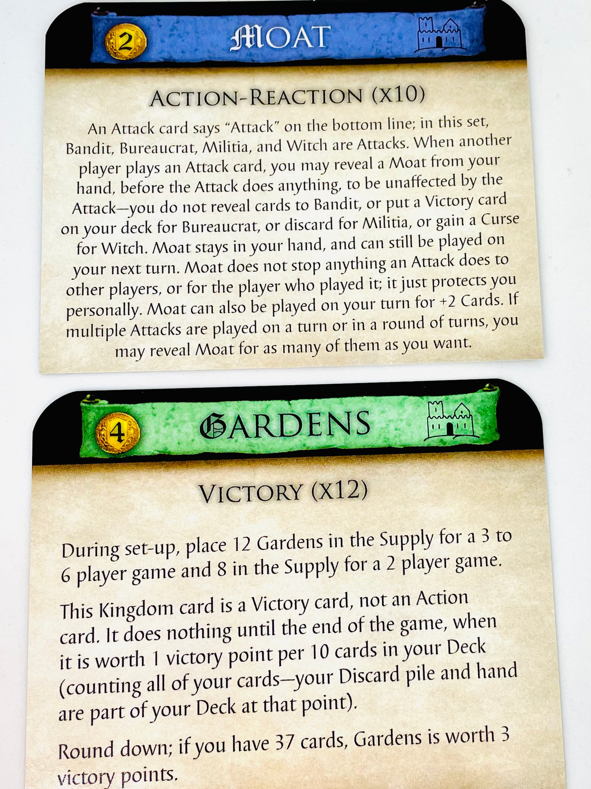 Dominion Game (2nd Edition) Card Dividers - Core Set