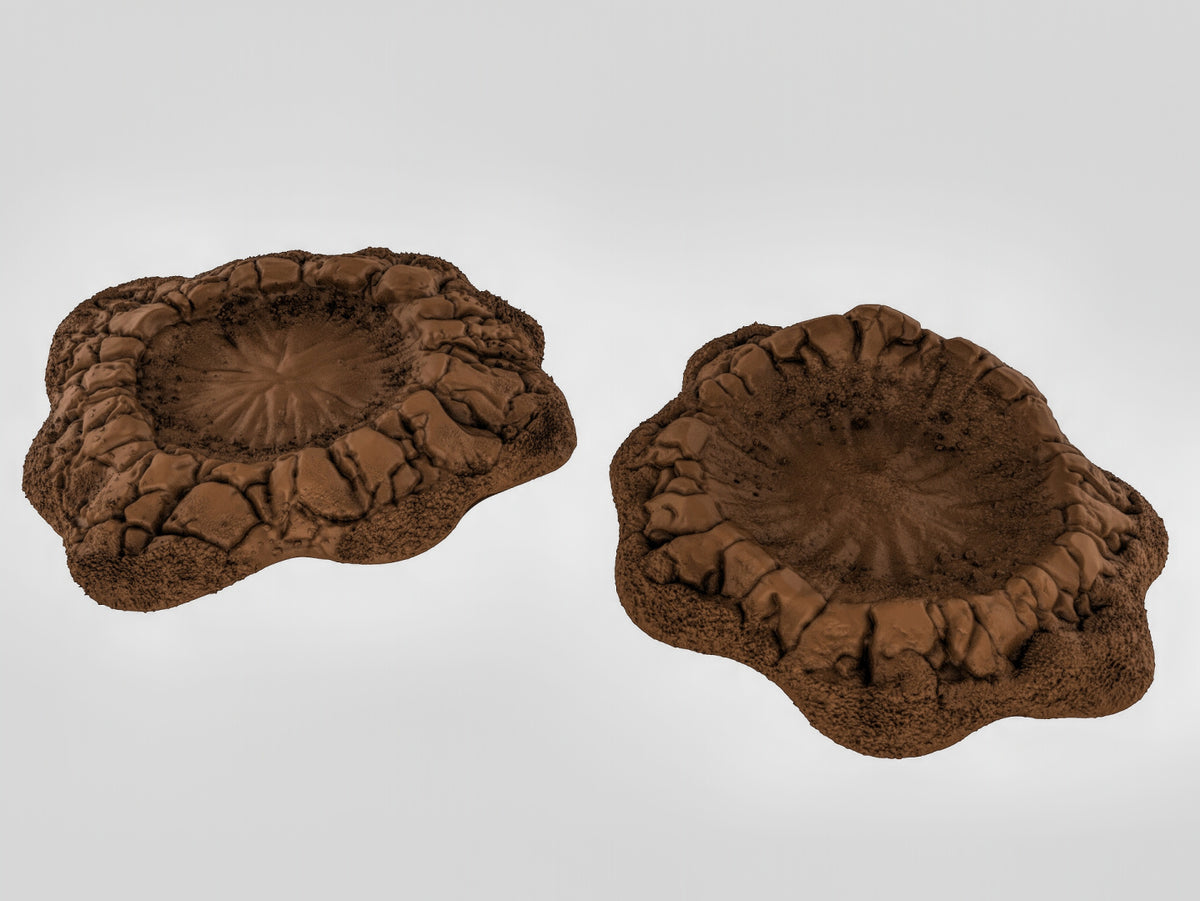 Crater Terrain 5 Pieces Resin Model for Dungeons & Dragons & Board RPGs