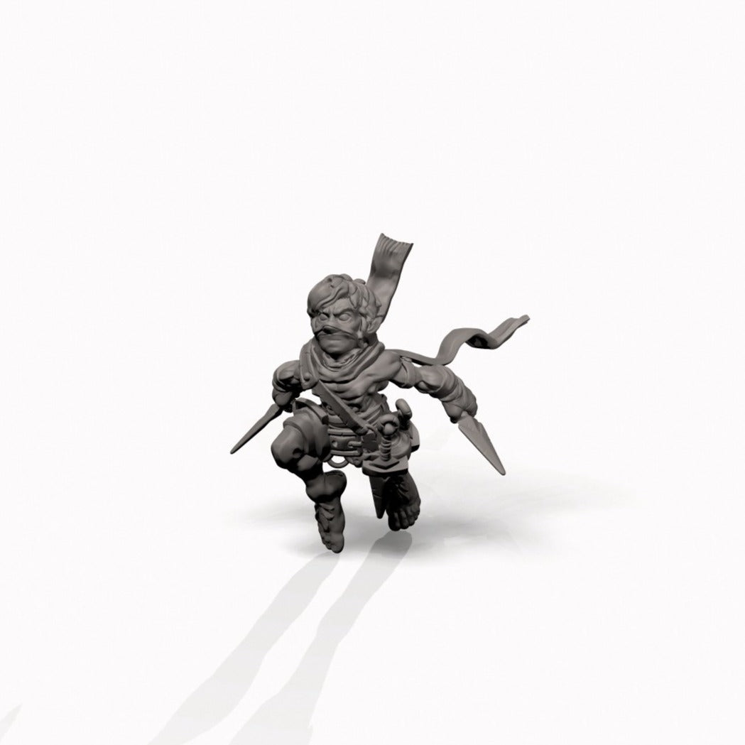 Halfling Rogue - Pit Fighter Champion Miniature