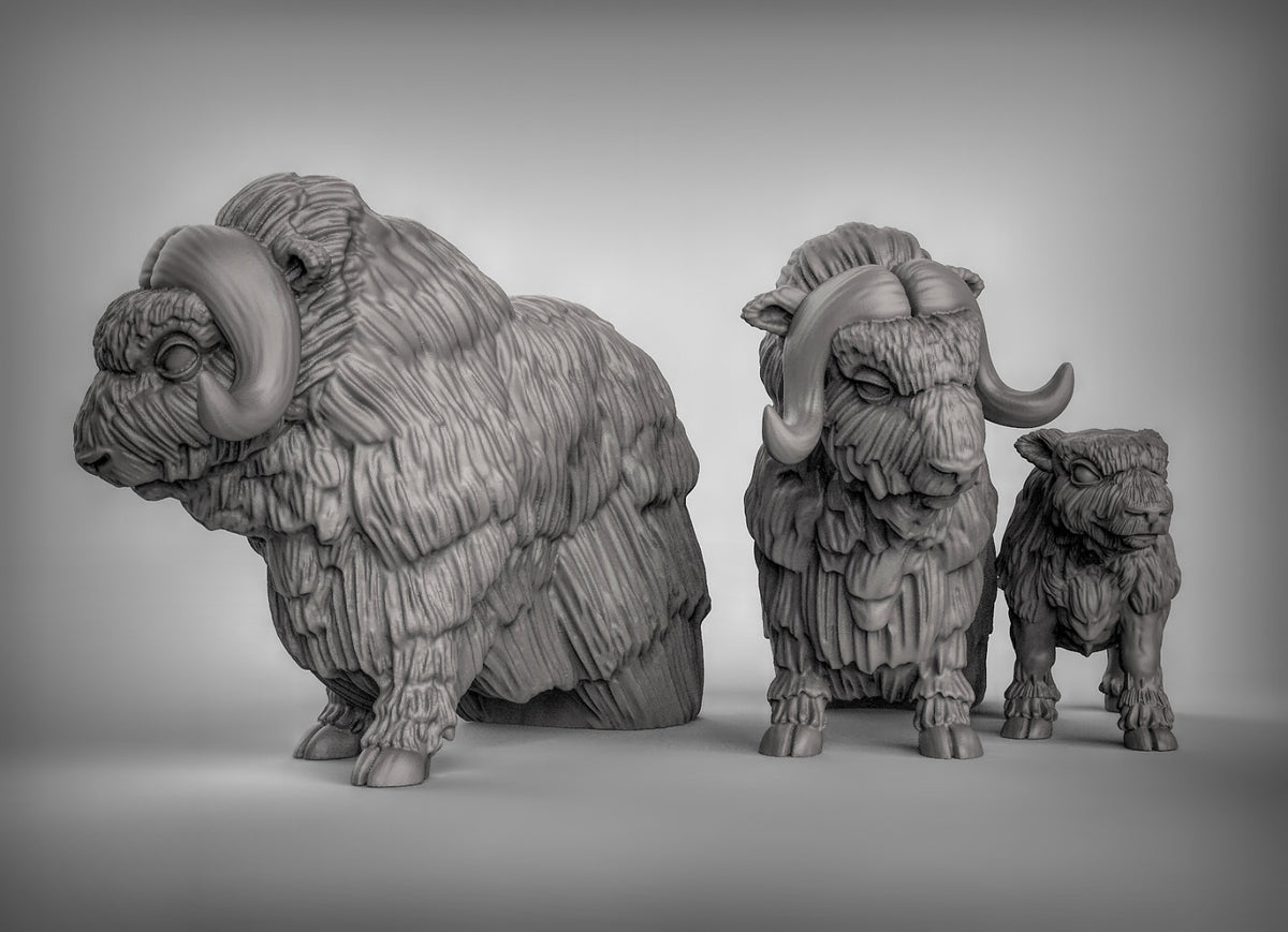 Musk Ox Resin Miniature for DnD | Tabletop Gaming