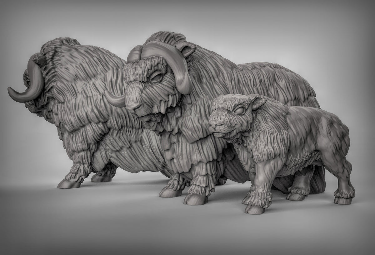 Musk Ox Resin Miniature for DnD | Tabletop Gaming