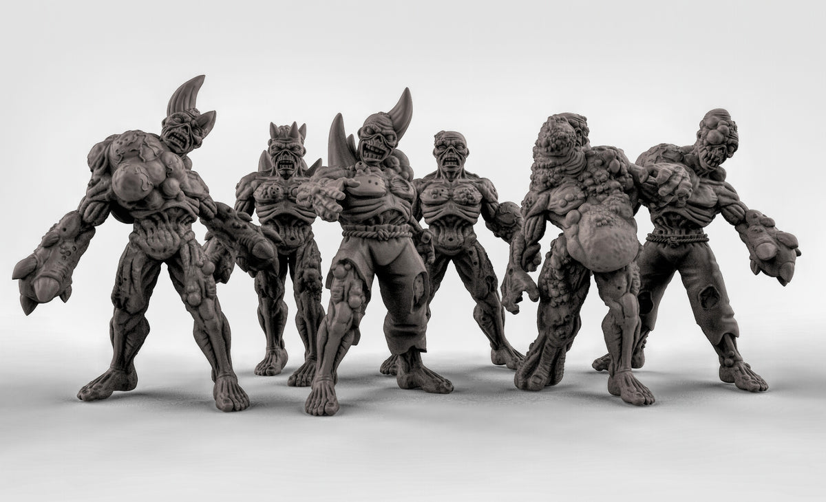 Rad Zombies Resin Models for Dungeons & Dragons & Board RPGs