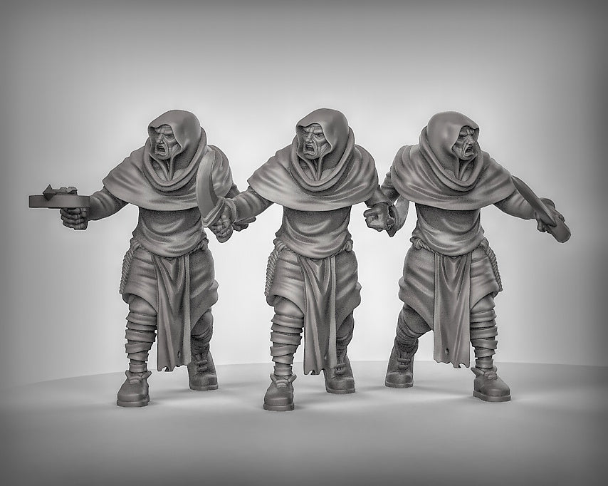 Assassins x9 Resin Models for Dungeons & Dragons