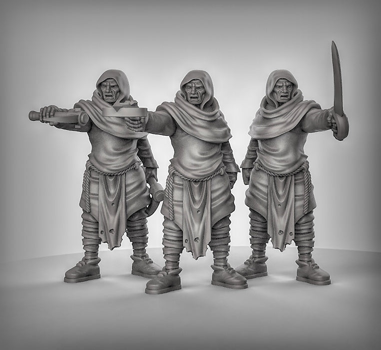 Assassins x9 Resin Models for Dungeons & Dragons