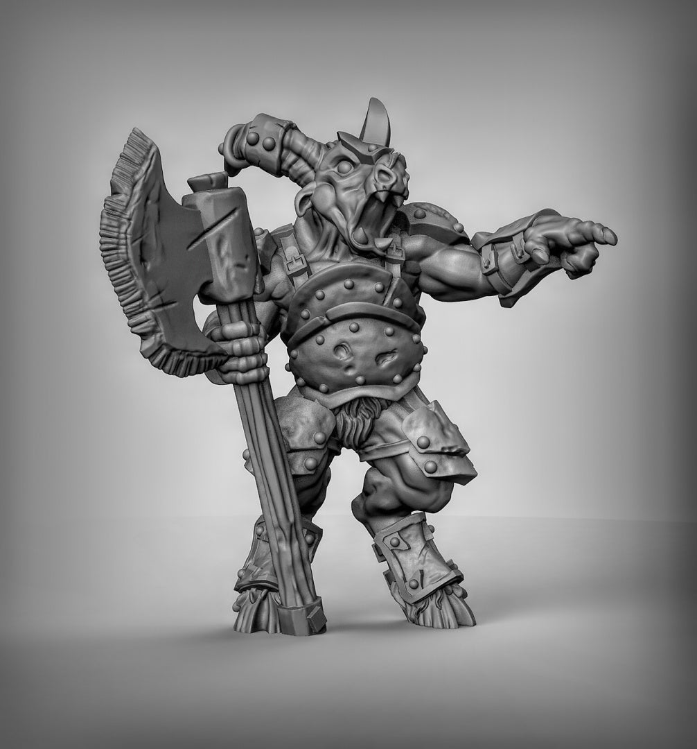 Armored Beastmen Resin Miniature for DnD | Tabletop Gaming