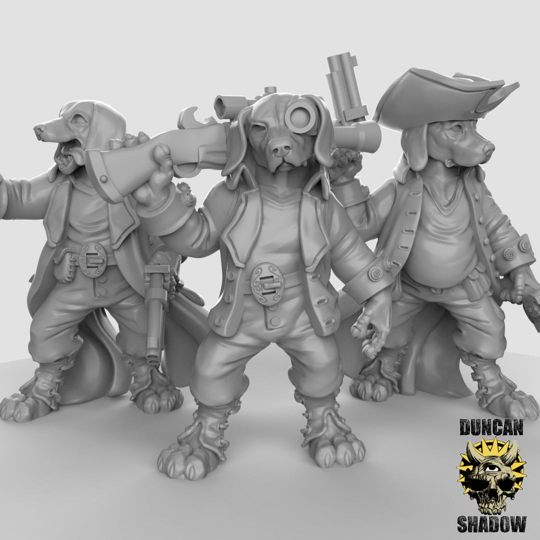 Beagle Gunslingers Resin Miniature for DnD | Tabletop Gaming