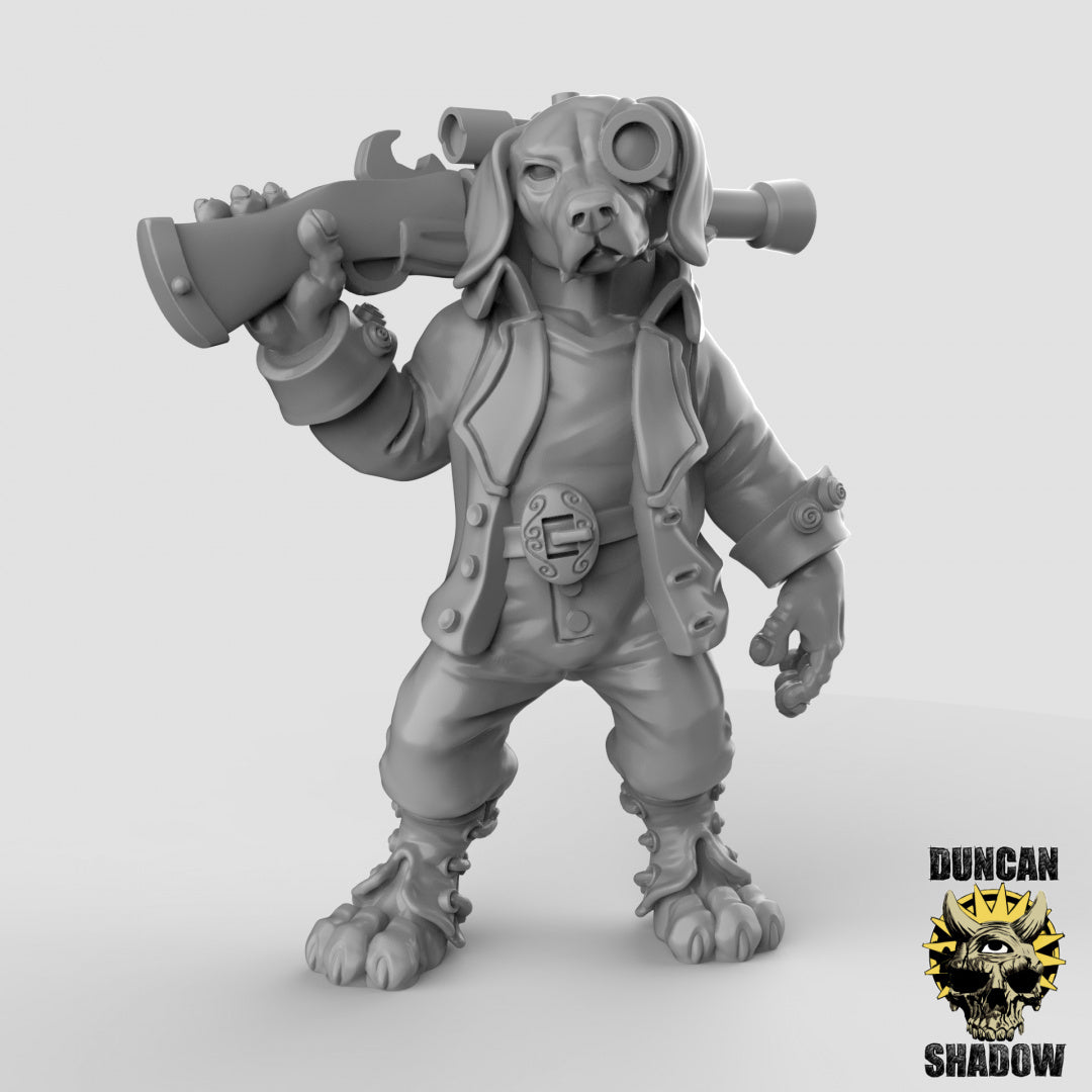 Beagle Gunslingers Resin Miniature for DnD | Tabletop Gaming