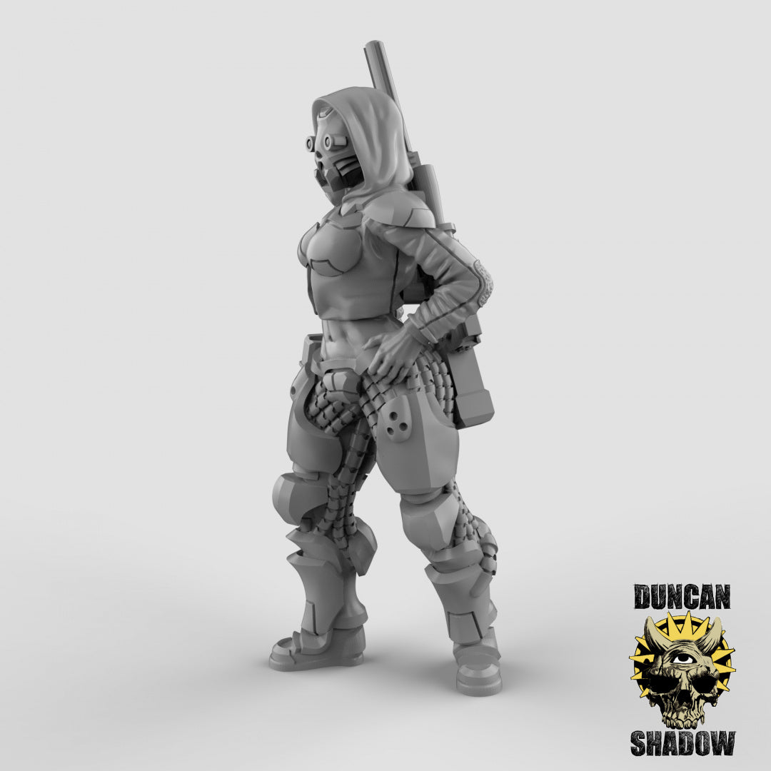 Female Sci Fi character Resin Models for Dungeons & Dragons & Board RPGs