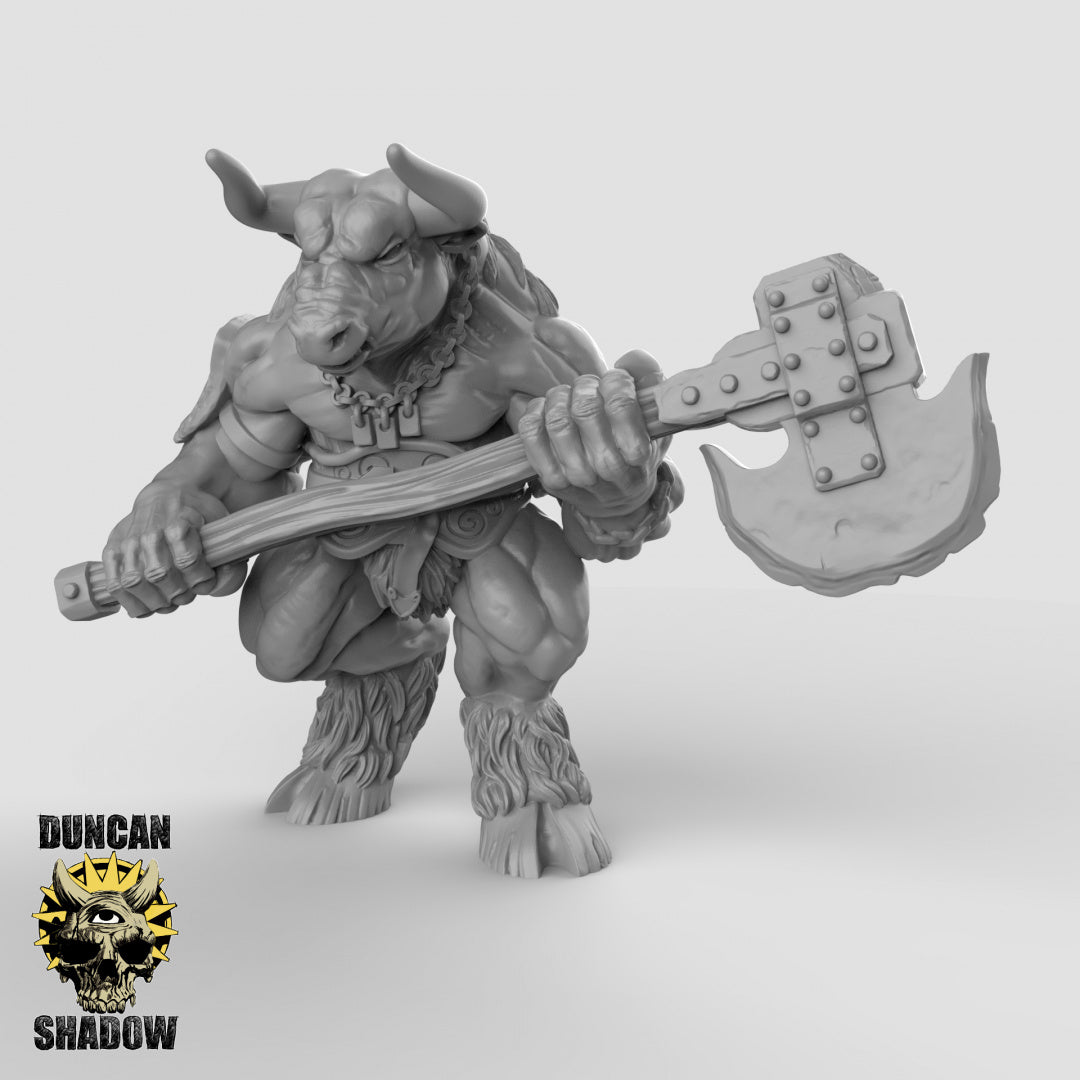 Minotaur with double handed axes Resin Miniature for DnD | Tabletop Gaming