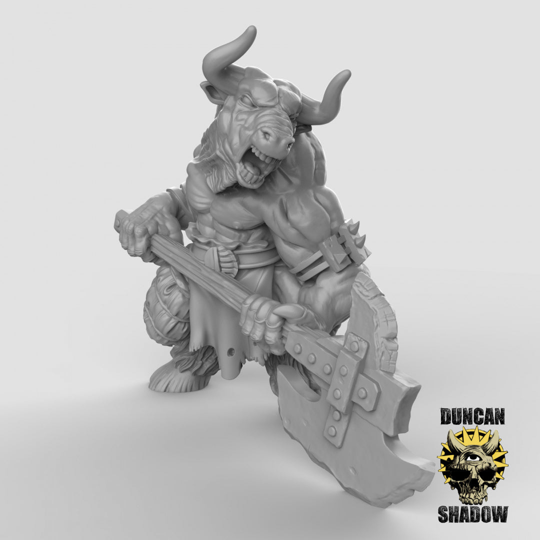 Minotaur with double handed axes Resin Miniature for DnD | Tabletop Gaming