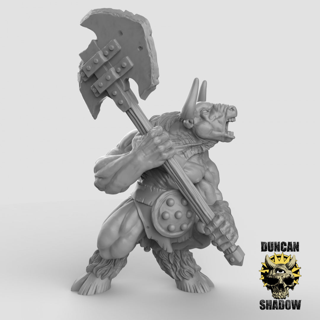 Minotaur with double handed axes Resin Miniature for DnD | Tabletop Gaming