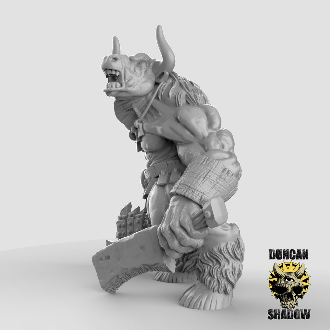 Minotaur with Hand Weapons Resin Miniature for DnD | Tabletop Gaming