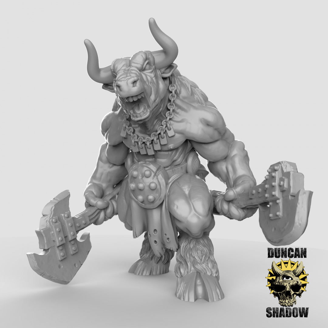 Minotaur with Hand Weapons Resin Miniature for DnD | Tabletop Gaming