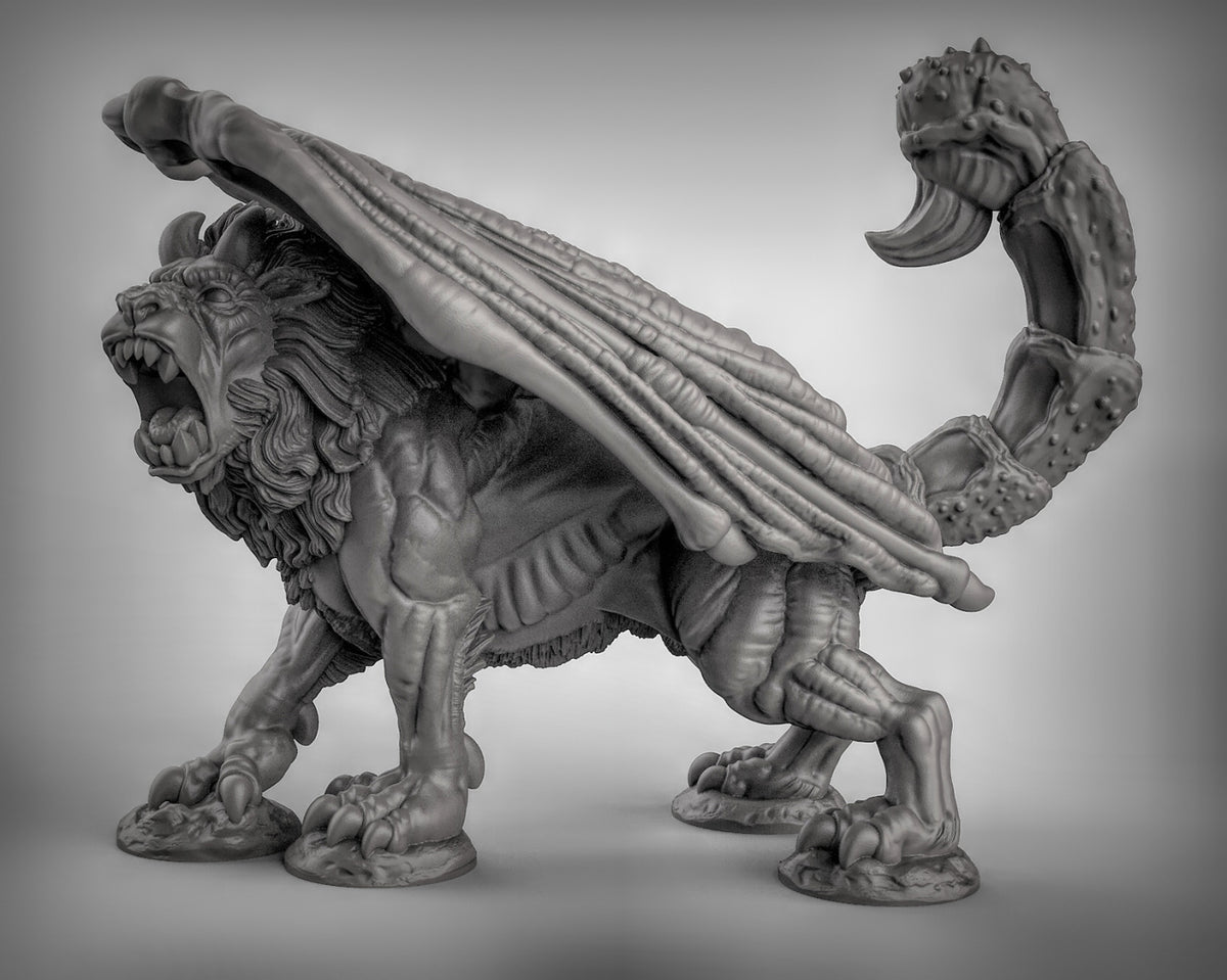 Manticore Resin 3D Model for Dungeons & Dragons & Board RPGs